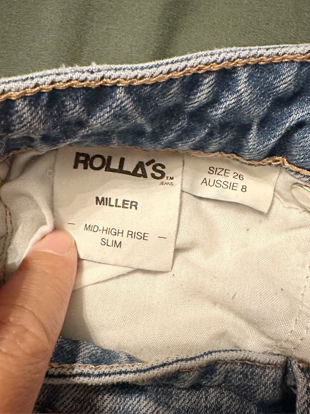 Rolla’s Miller Mid High Rise Slim Ripped Knee Jeans Size 26 - Picture 10 of 10